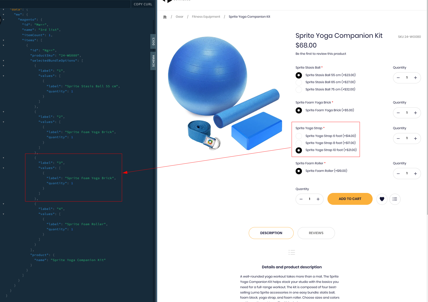 Wrong option returned (GraphQL)